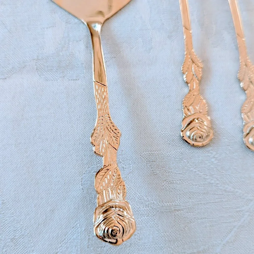 VTG Hildesheim Rose Nivella Rostfrei 11-Piece Flatware Set 18/10 Stainless Steel